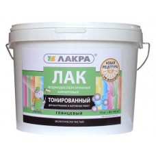 Лакра Лак водный тонированный бесцветный с Уф-Фильтром Бесцветный для Внутренних и Наружных Работ